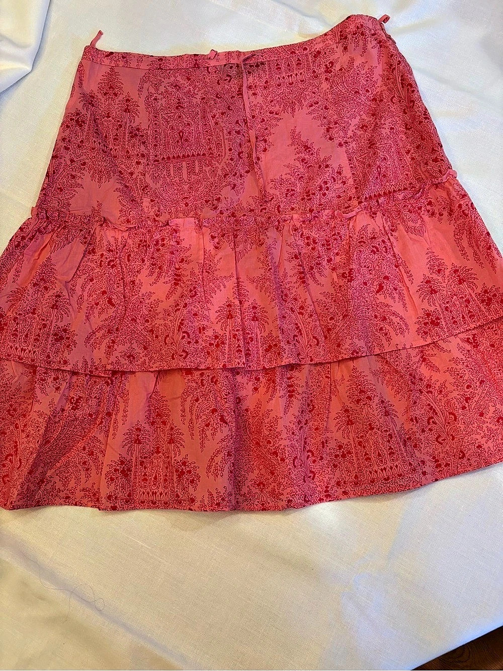 Weekend Max Mara Paisley Mini Skirt in Pink Like New
